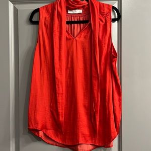 LOFT tie neck blouse